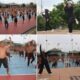 WBP Lapas Banjarmasin Semangat Ikuti Senam Pagi Di Lapangan Lapas
