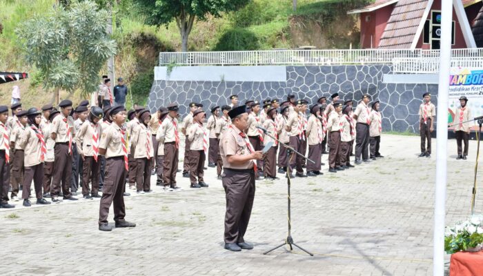 Ratusan Siswa Ikuti Jambore di Bukit Tangkeban Pulosari Pemalang