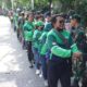 Yonkav 1 Kostrad Kawal Aksi Damai Ojol Menebar Mawar Kebaikan di Jakarta dengan Aman dan Kondusif