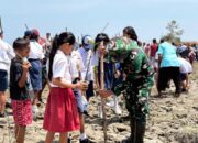 Lestarikan Lingkungan, Satgas Pamtas Yonarhanud 2 Kostrad Tanam 1.000 Mangrove di Perbatasan