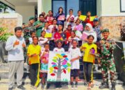 Satgas Yonarmed 12 Kostrad Bentuk Generasi Cerdas dan Cinta NKRI di Perbatasan Asulait