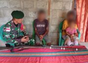 Wujud Kepercayaan Warga Perbatasan, Satgas Pamtas Yonarhanud 2 Kostrad Terima Penyerahan Senjata Api Springfield