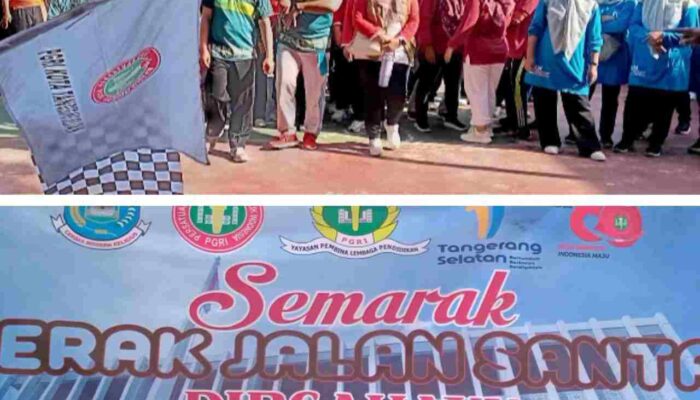 Camat Ciputat Sumbang Dua Kompor Gas untuk Doorprize Semarak Gerak Jalan Santai PGRI