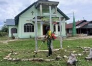 Dari Perbatasan, Satgas Pamtas Pos Motamasin Hadirkan Semangat Natal Melalui Karya Bakti