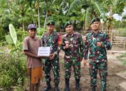 Satgas Pamtas Yonarhanud 2 Kostrad Berbagi Sembako, Wujud Kepedulian Akan Kebersamaan