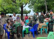 Jaga Kesehatan Masyarakat Perbatasan, Satgas Pamtas Turun Langsung ke Desa