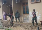 Kostrad Sigap, Yonzipur 10 Kostrad Bersihkan Fasilitas Kesehatan Pasca Bencana