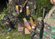 Cegah Kejahatan Lintas Batas, Satgas Pamtas Yonarmed 12 Kostrad Amankan Petasan Ilegal