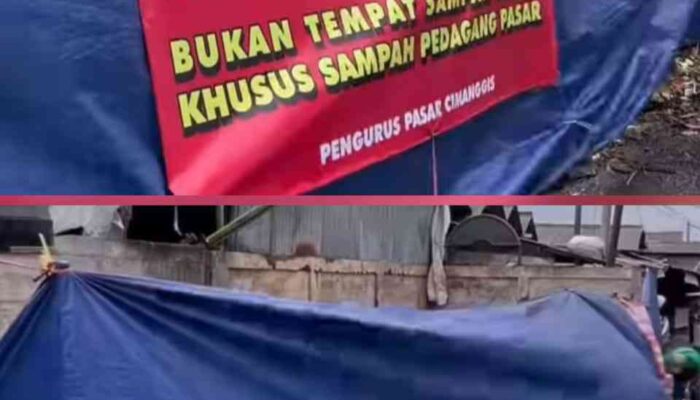 Sampah Kembali Muncul di Pasar Cimanggis Meski Sudah Dipasang Larangan