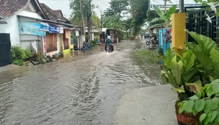 Hujan Deras Guyur Pemalang, Jalan Desa Mengori Kembali Terendam Banjir “Langganan”