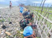 Peduli Kelestarian Lingkungan, Satgas Pamtas Yonarhanud 2 Kostrad Pos Oepoli Tanam 2.000 Pohon Mangrove