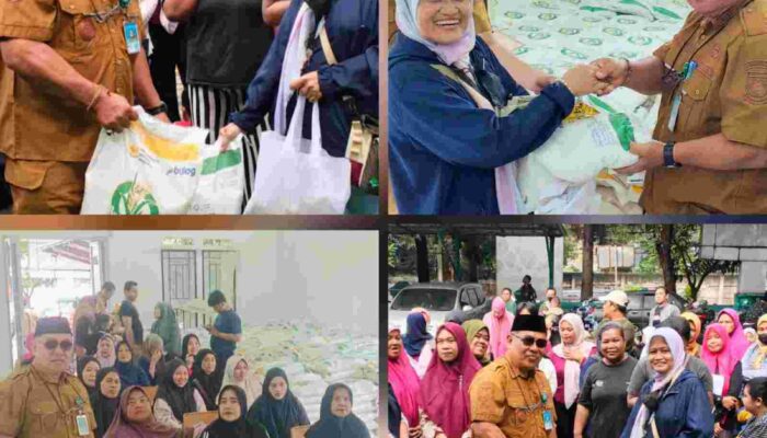 749 Warga Pondok Kacang Timur Terima Bantuan Beras dan Minyak Goreng, Lurah Turun Langsung Layani Warga