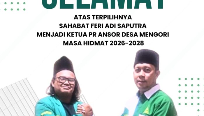 Semangat Baru, Feri Adi Saputra Resmi Nahkodai GP Ansor Desa Mengori Masa Khidmat 2026-2028