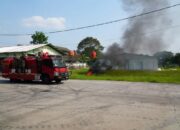 Yonif 413 Kostrad Gelar Pelatihan Pemadam Kebakaran Bersama Damkar Sukoharjo