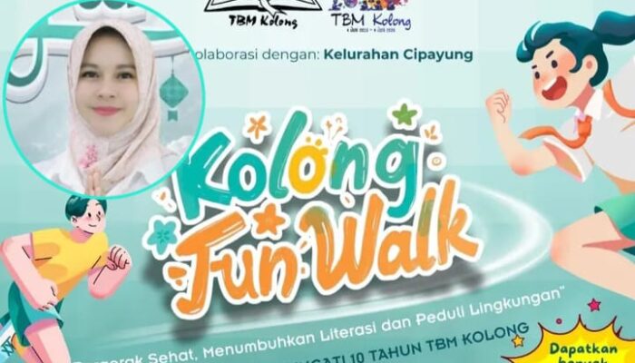 Berkolaborasi dengan Kelurahan Cipayung, Ciputat TBM Kolong Gelar “Kolong Fun Walk” Peringati Satu Dekade Pengabdian