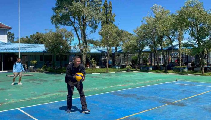 Pertandingan Voli di Lapas Narkotika Karang Intan, Warga Binaan Tampil Kompak dan Antusias