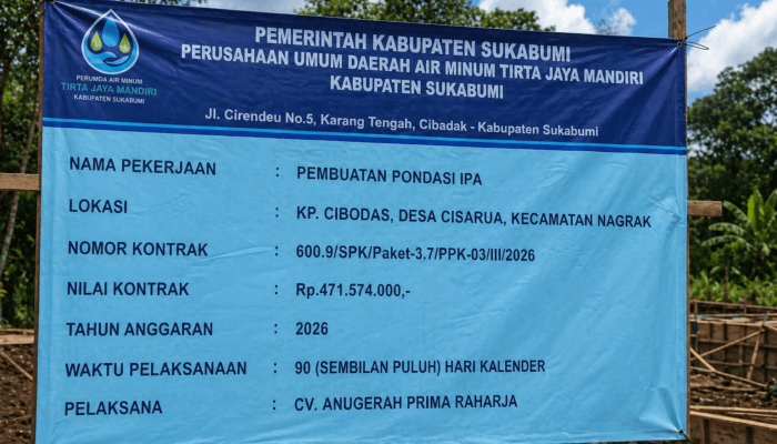 Perumda TJM Bangun Pondasi IPA di Nagrak, Tingkatkan Layanan Air Bersih Masyarakat