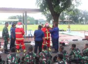 Tingkatkan Kesiapsiagaan, Prajurit Yonif 503 Kostrad Ikuti Sosialisasi Pemadam Kebakaran