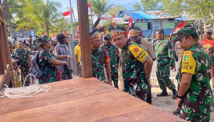 Tim Wasev TMMD ke-128 dari PJO TMMD Tinjau Langsung Sasaran di Kampung Keakwa