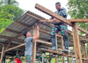 Yonarmed 12 Kostrad Tebar Manfaat di Perbatasan, Bedah Rumah Hadirkan Senyum untuk Warga