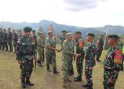 Pastikan Kesiapan Tugas, Satgas Pamtas Yonarhanud 2 Kostrad Terima Kunjungan Asops Panglima TNI di Pos Haumeniana