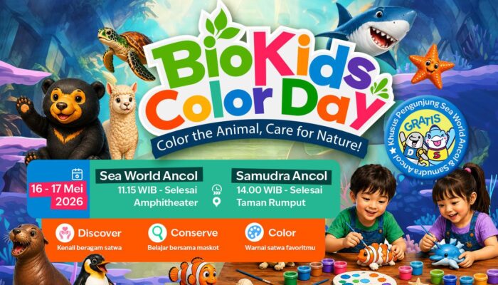 Mengisi Akhir Pekan Lewat Warna: Serunya Anak-Anak Belajar Cintai Satwa di ‘BioKids Color Day’ Ancol