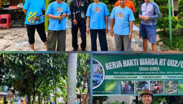 Gotong Royong Warga Graha Bunga Wujudkan Taman Lingkungan dan Perbaiki Penerangan Jalan