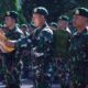 Danyonif 509 Kostrad Pimpin Tradisi Penerimaan Warga Baru dan Pelepasan Empat Perwira Terbaik