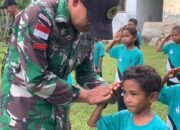 Yonarmed 12 Kostrad Tanamkan Disiplin dan Jiwa Nasionalisme kepada Generasi Perbatasan Melalui Pelatihan PBB