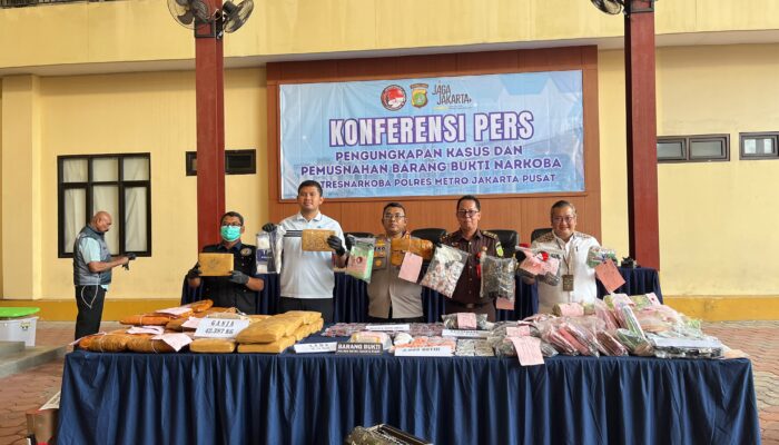 Polres Metro Jakarta Pusat Ungkap 12 Kasus Narkotika Selama Juni 2026, 15 Tersangka Diamankan