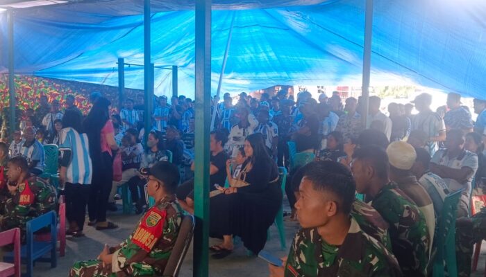Tumbuhkan Semangat Kebersamaan, Kodim 1710/Mimika Kembali Gelar Nobar Piala Dunia Bersama Masyarakat