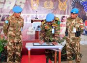 Satgas INDORDB XXXIX-G MONUSCO Gelar Tradisi Pelepasan Komandan Northern Sector