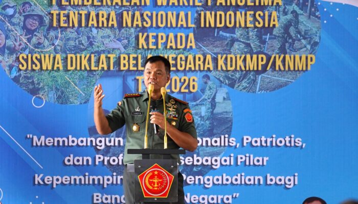 Wapang TNI Bekali Peserta Diklat Bela Negara KDKMP/KNMP, Tanamkan Jiwa Patriot, Nasionalis, dan Profesional