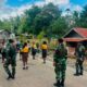 Satgas Pamtas Yonarhanud 2 Kostrad Latih Drumband Sambut HUT ke-81 Kemerdekaan RI