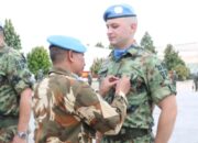 Satgas Yonmek TNI Konga XXIII-T Perkuat Diplomasi Militer pada Medal Parade Kontingen Serbia