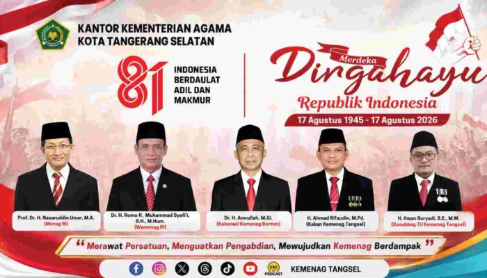 Kemenag Tangsel Ajak Masyarakat Rawat Persatuan dan Perkuat Pengabdian di HUT ke-81 RI
