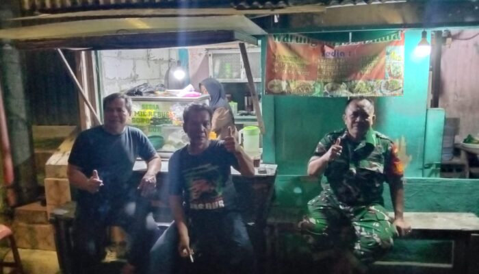 Koramil 01/Jatinegara Gelar Patroli/Siskamling Perkuat Keamanan Malam Minggu