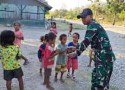 Berbagi Bubur, Wujud Kepedulian Yonarmed 12 Kostrad kepada Masyarakat Perbatasan