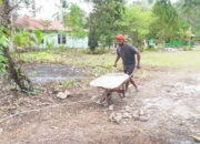 Semangat Tak Kenal Lelah, Satgas TMMD Ke-129 Tuntaskan Finishing Pembersihan Lingkungan Kampung Sesor