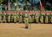 Kaskostrad Pimpin Upacara HUT Ke-81 Kemerdekaan RI di Lapangan Zeni Kostrad
