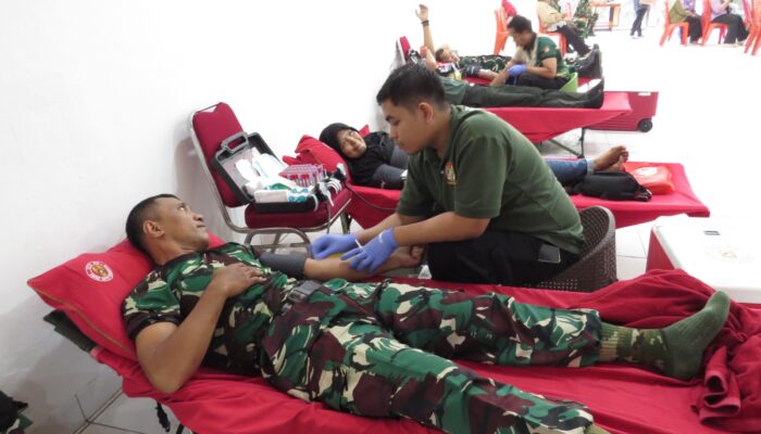 Tingkatkan Kepedulian, Kodim 0505/Jakarta Timur Gelar Donor Darah
