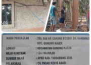 Proyek SAB Kp Cakung Desa Kandawati Kec Gunung Kaler Diduga Curi Aliran Listrik dan Bahayakan Pekerja