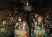 Yonif 431 Kostrad Gelar Latihan Terjun Penyegaran Statik dan Bakti Sosial di Sidrap