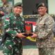 Sinergi Perbatasan RI–Malaysia Diperkuat, Satgas Yonarmed 13/Nanggala Terima Kunjungan Panglima 3 Briged TDM