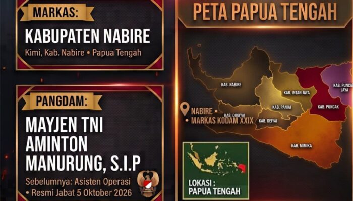 Kodam XXIX/Mambruk Resmi Berdiri di Nabire, Perkuat Pengabdian TNI AD di Papua Tengah