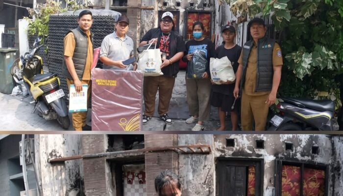 Dinsos Tangsel Salurkan Bantuan Sosial Bagi Warga Terdampak Kebakaran Puri Bintaro Hijau